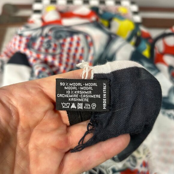 Christian Louboutin Multicolor Modal/Cashmere Shawl Scarf Large Wrap - Picture 7 of 9